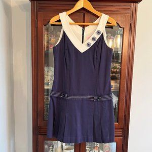 Lilly Pulitzer Navy Blue & White Summer Dress - Size 6
